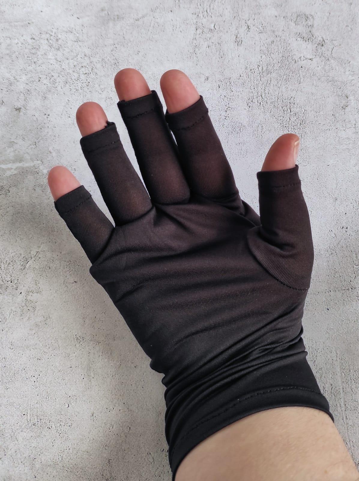 2 pares de guantes con filtro UV para hacer uñas