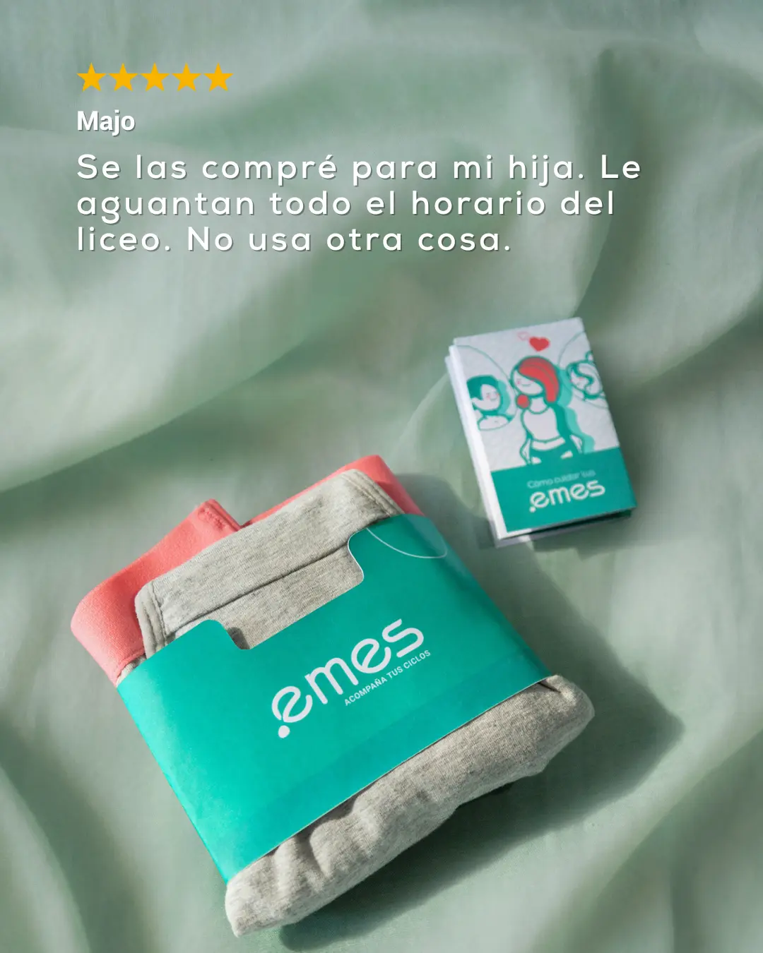 bombachas absorbentes para menstruación packaging