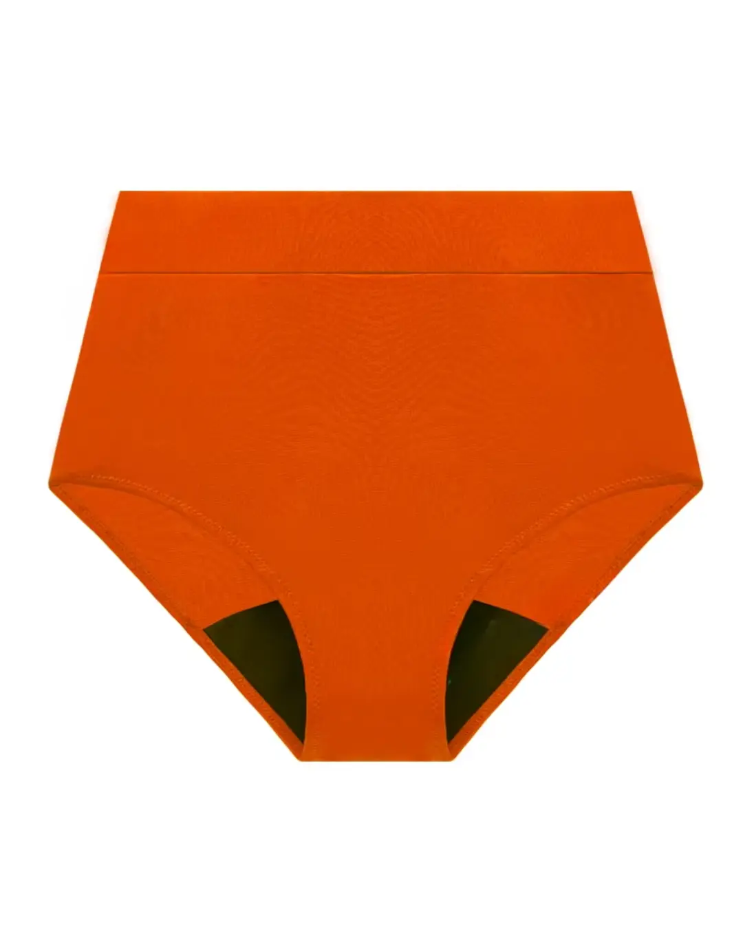 bikini absorbente tiro alto naranja