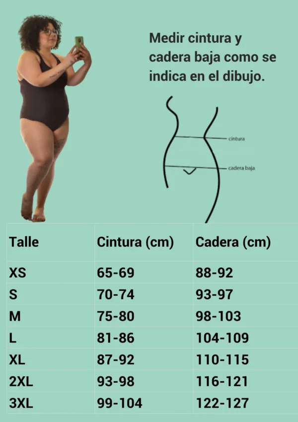 tabla de talles malla absorbente