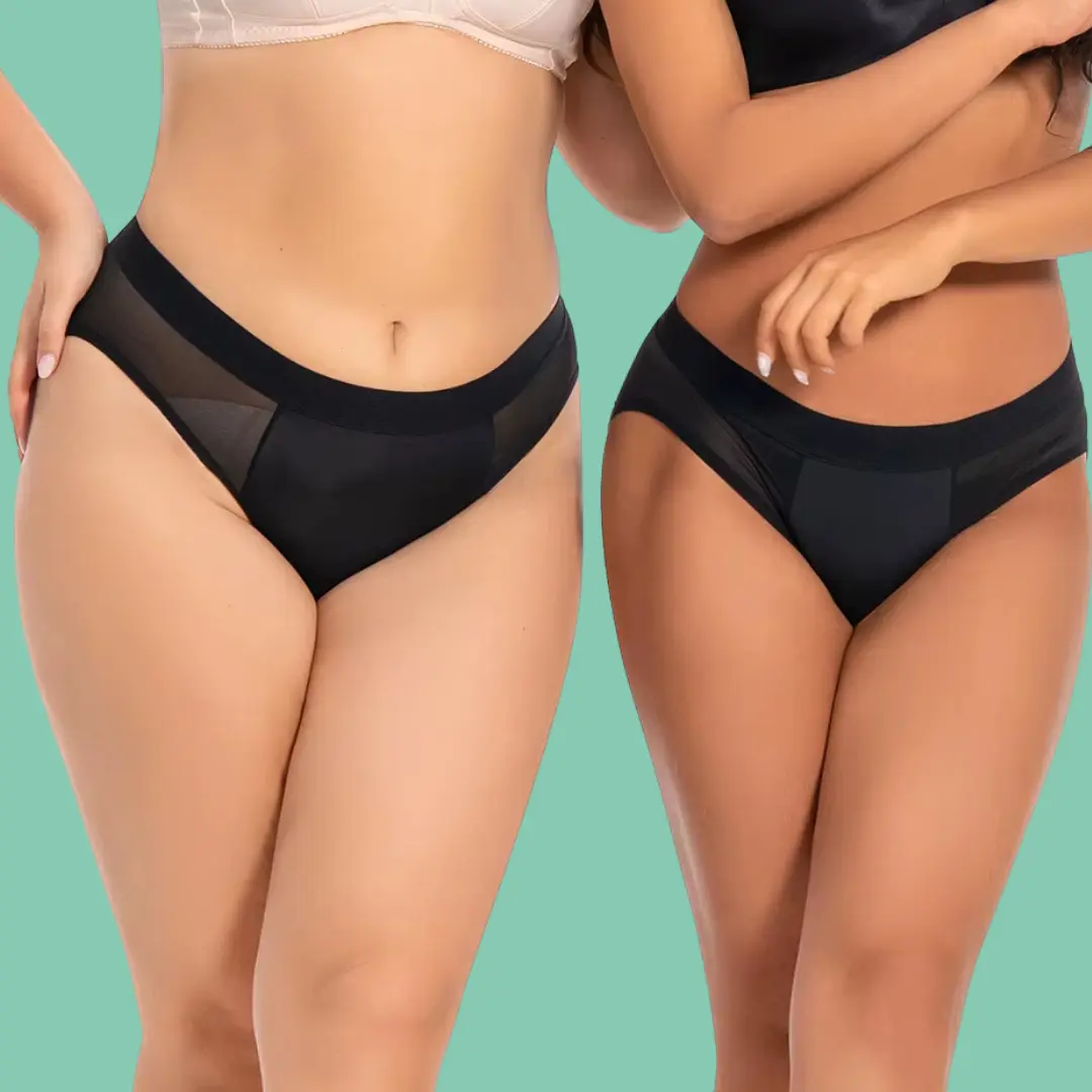 Bombacha menstrual con corte de pierna amplia | para flujo abundante, máxima absorción y confort