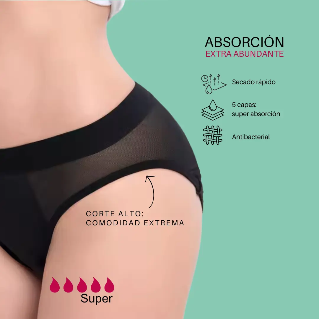 bombacha absorbente de corte amplio