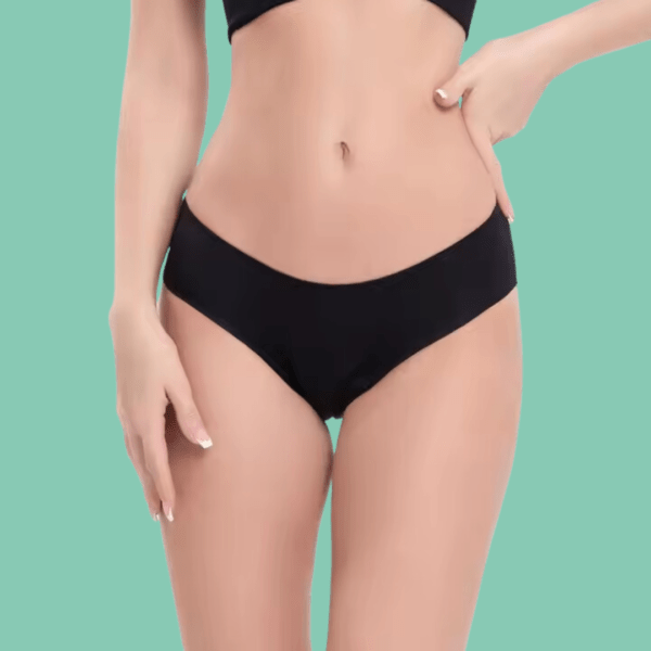 Bikini menstrual absorbente tiro medio, apto para playa y piscina