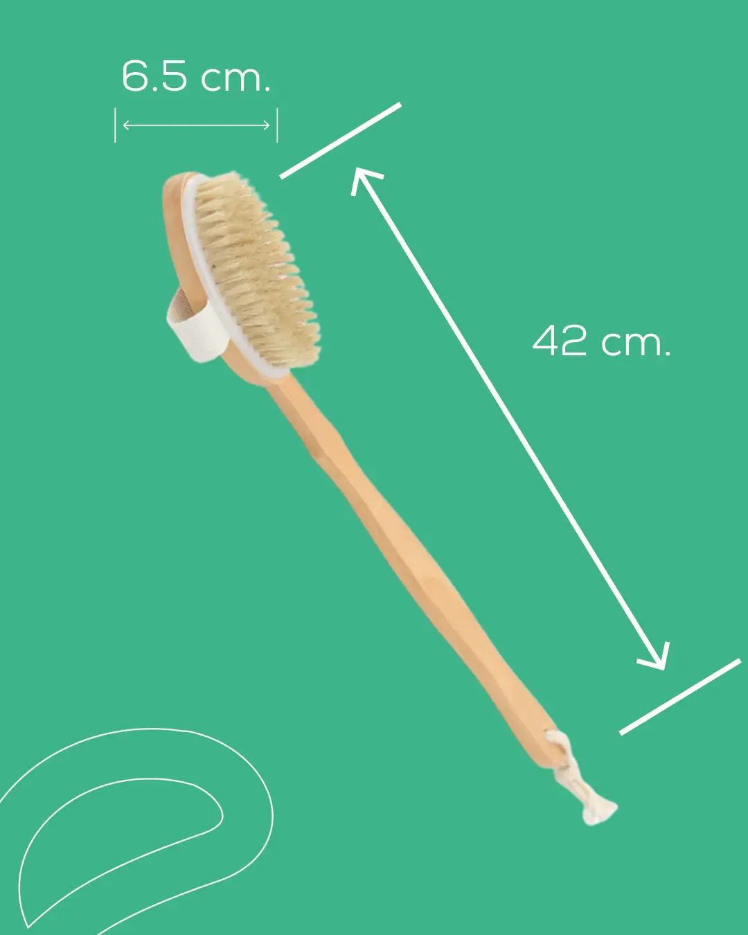 cepillo corporal de cerdas naturales para cepillado en seco