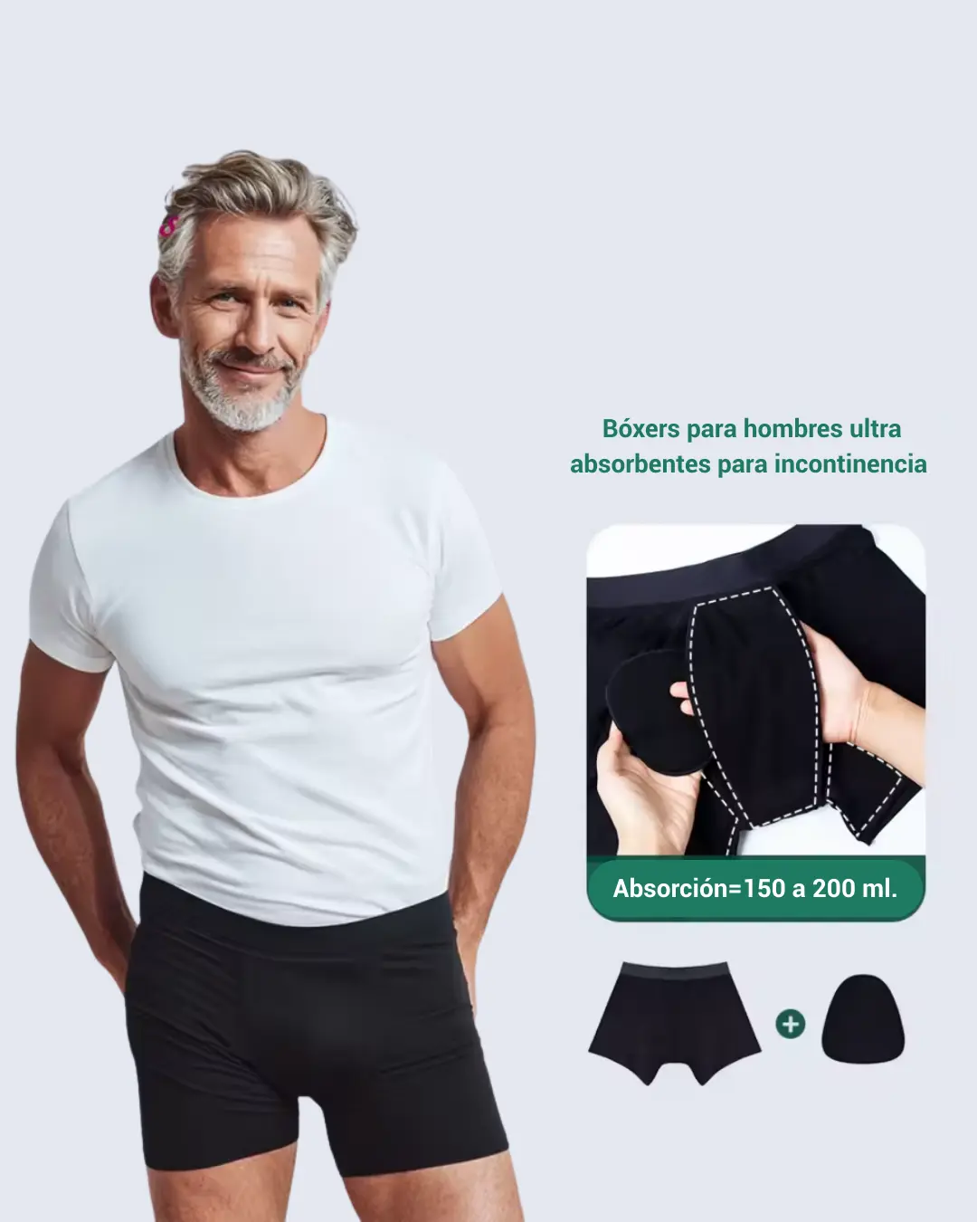 bóxer absorbente masculino